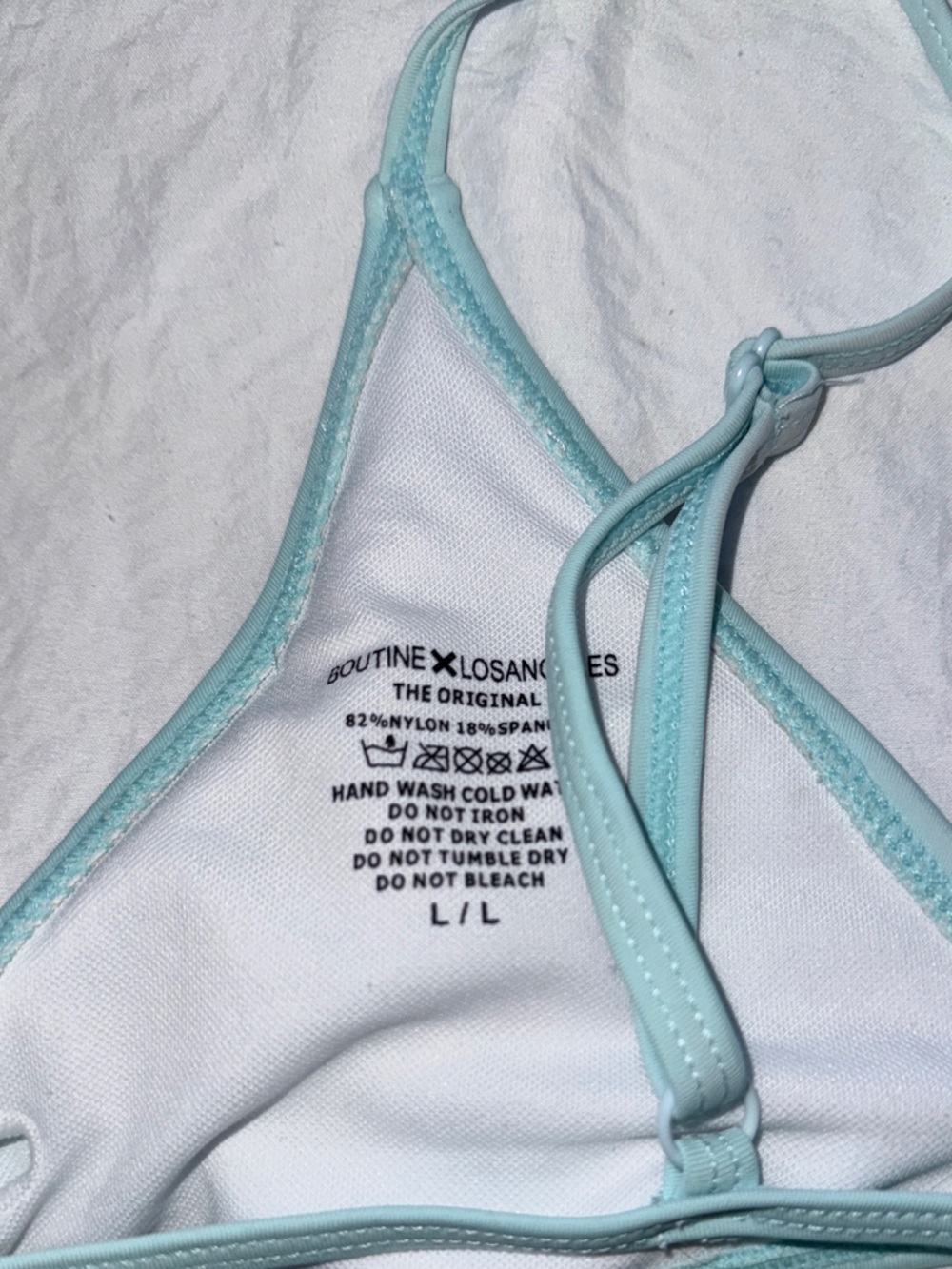 Off Blue Boutine LA Ringer Bikini Top - Picture 3 of 3